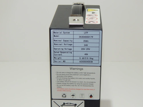 Аккумулятор литий-ионный (Li-ion) 24В/20Ач 186х85х266  для тележек CBD15 по ценам производителя в Казани с доставкой по всей России