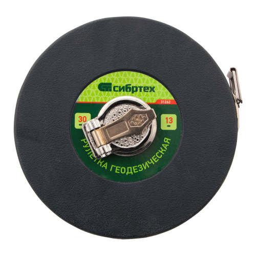 Рулетка геодезическая 30 м х 13 мм, закрытый корпус, фибергласовая лента Сибртех по ценам производителя в Казани с доставкой по всей России