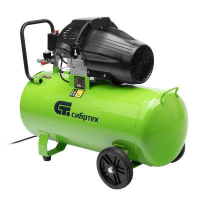 Компрессор воздушный КК-2200/100, 2,2 кВт, 350 л/мин, 100 л, прямой привод, масляный Сибртех купить в Москве с доставкой по всей России | ProtosMarket.ru