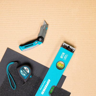 Нож ремонтно-монтажныйный, складной, трехкомпонентная рукоятка, контейнер-держатель для лезвий, 175 мм, 2 запасных лезвия Gross купить в Москве с доставкой по всей России | ProtosMarket.ru