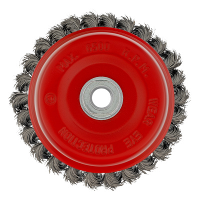 Щетка для УШМ, 125 мм, М14, "чашка", крученая проволока 0.35 мм Matrix по ценам производителя в Казани с доставкой по всей России