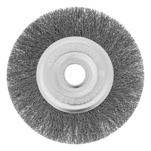 Щетка для УШМ, 150 мм, посадка 22.2 мм, плоская, витая проволока Сибртех по ценам производителя в Казани с доставкой по всей России