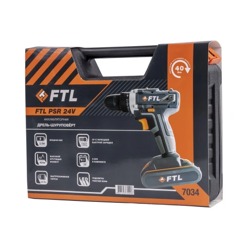 Аккумуляторная дрель-шуруповерт FTL PSR 24V купить в Москве с доставкой по всей России | ProtosMarket.ru