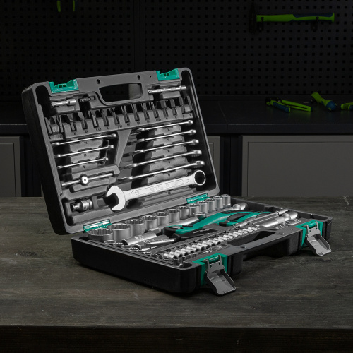 Набор инструментов 1/2", 1/4", CrV, 12 гранные головки, пластиковый кейс, 82 предмета Stels купить в Москве с доставкой по всей России | ProtosMarket.ru