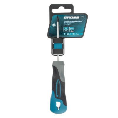 Отвертка PZ0 x 75 мм, S2, трехкомпонентная ручка Gross по ценам производителя в Казани с доставкой по всей России