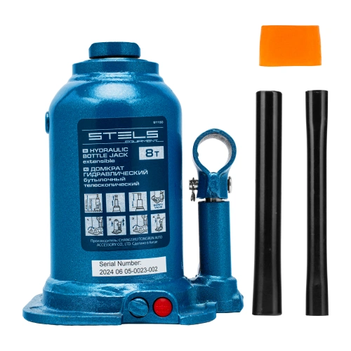 Домкрат гидравлический бутылочный телескопический, 8 т, подъем 180-410 мм Stels купить в Москве с доставкой по всей России | ProtosMarket.ru