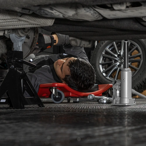 Домкрат гидравлический бутылочный, 2 т, высота подъема 181-345 мм, в пластиковый кейсе Matrix купить в Москве с доставкой по всей России | ProtosMarket.ru