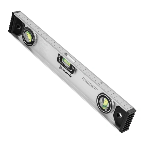 Уровень алюминиевый "Рельс", 400 мм, 3 глазка (1 поворотный) Matrix купить в Москве с доставкой по всей России | ProtosMarket.ru