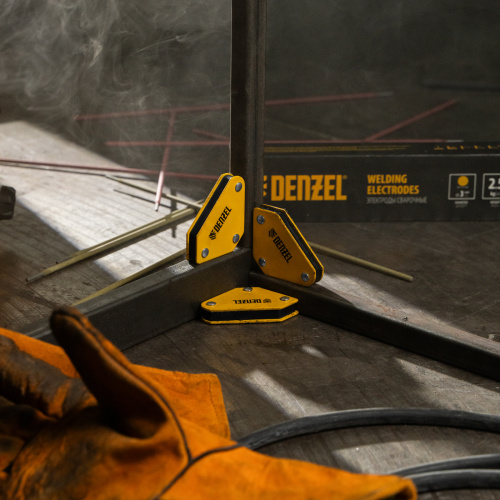 Набор из 4 магнитных фиксаторов для сварочных работ Denzel по ценам производителя в Казани с доставкой по всей России