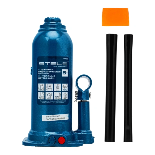 Домкрат гидравлический бутылочный, 5 т, h подъема 207-404 мм Stels купить в Москве с доставкой по всей России | ProtosMarket.ru