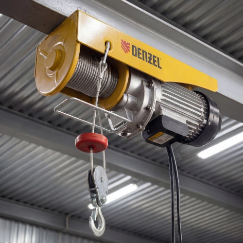 Тельфер электрический TF-1000,1 т, 1600 Вт, высота 12 м, 8 м/мин Denzel по ценам производителя в Казани с доставкой по всей России