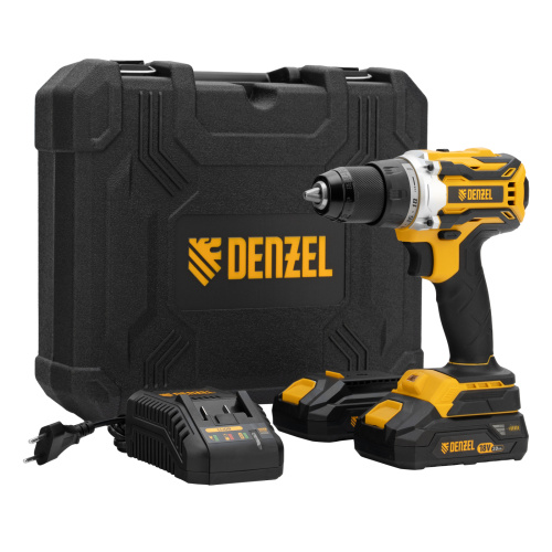 Дрель-шуруповерт аккумуляторная, бесщет. BLDL-18-02 Li-Ion, 18 В Denzel купить в Москве с доставкой по всей России | ProtosMarket.ru
