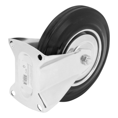 Колесо неповоротное D 200 мм, крепление  платформенное Сибртех купить в Москве с доставкой по всей России | ProtosMarket.ru