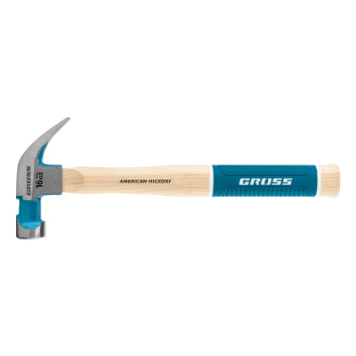 Молоток-гвоздодер, 450 г, угол 45, магнит, обрезиненная рукоятка American hickory GROSS купить в Москве с доставкой по всей России | ProtosMarket.ru