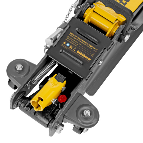 Домкрат гидравлический подкатной с фиксатором, 2,5 т, 85-385 мм Denzel по ценам производителя в Казани с доставкой по всей России