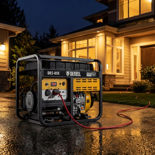Генератор дизельный DES-85E, 8,5 кВт, 230 В, 16 л, электростартер Denzel купить в Москве с доставкой по всей России | ProtosMarket.ru