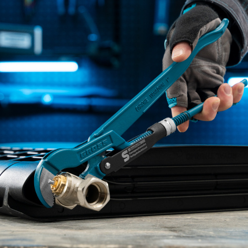 Ключ трубный рычажный 1, №1, цельнокованый, CrV, тип "S" Gross купить в Москве с доставкой по всей России | ProtosMarket.ru