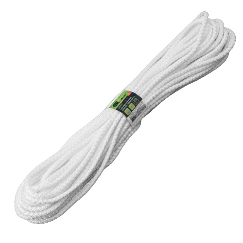 Шнур вязаный полипропиленовый с серд. белый, 7 мм, L 20 м, Сибртех по ценам производителя в Казани с доставкой по всей России