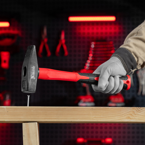 Молоток слесарный optimal, 800 г, фибергласовая обрезиненная рукоятка, квадратный боек Matrix купить в Москве с доставкой по всей России | ProtosMarket.ru