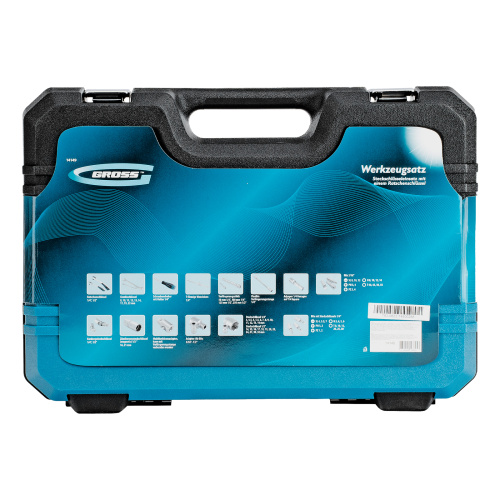 Набор инструментов, 1/4", 1/2", CrV, 120 зубьев, 82 предмета Gross купить в Москве с доставкой по всей России | ProtosMarket.ru