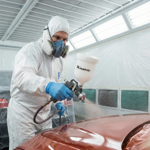 Набор пневмоинструмента, 5 предметов, быстросъемное соединение, краскораспылитель с верхним бачком Matrix купить в Москве с доставкой по всей России | ProtosMarket.ru