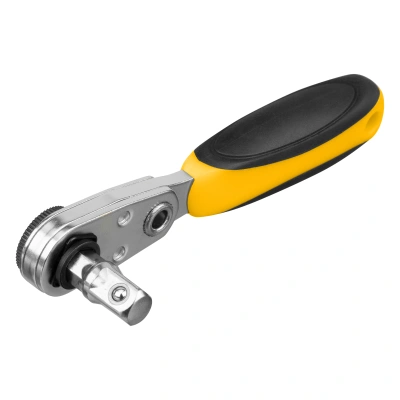 Ключ-трещотка для бит 1/4", 52 зуба, CrMo, адаптер для торцевых головок Denzel по ценам производителя в Казани с доставкой по всей России