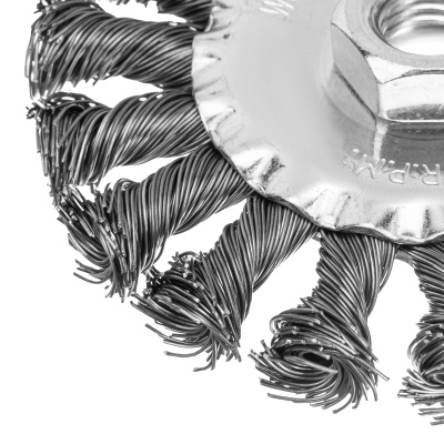 Щетка для УШМ 100 мм, М14, плоская, крученая проволока 0.5 мм Matrix купить в Москве с доставкой по всей России | ProtosMarket.ru