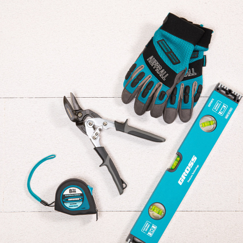 Ножницы по металлу "Piranha", усиленные, 255 мм, прямой и левый рез, сталь СrMo, двухкомпонентные рукоятки Gross купить в Москве с доставкой по всей России | ProtosMarket.ru