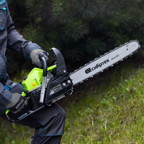 Пила цепная бензиновая БП-5245, 52 см3, шина 45 см, шаг 0.325, паз 1,5 мм, 72 звена Сибртех купить в Москве с доставкой по всей России | ProtosMarket.ru