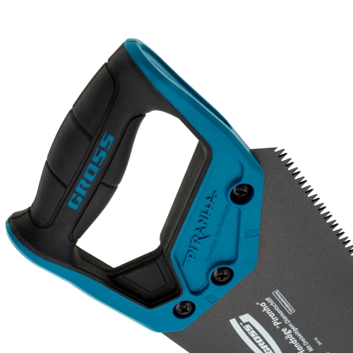Ножовка по дереву "PIRANHA", 450 мм, 7 TPI, 3D-зуб, тефлоновое покрытие полотна, двухкомпонентная рукоятка Gross купить в Москве с доставкой по всей России | ProtosMarket.ru
