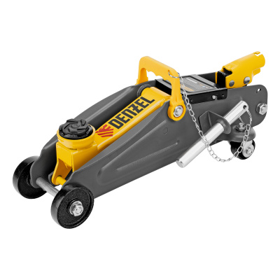 Домкрат гидравлический подкатной с фиксатором, 2 т, 130-330 мм, в кейсе Denzel купить в Москве с доставкой по всей России | ProtosMarket.ru