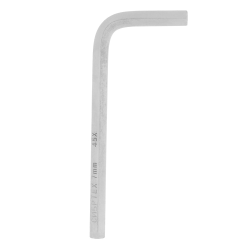 Ключ имбусовый HEX, 7 мм, 45x, закаленный, никель Сибртех купить в Москве с доставкой по всей России | ProtosMarket.ru