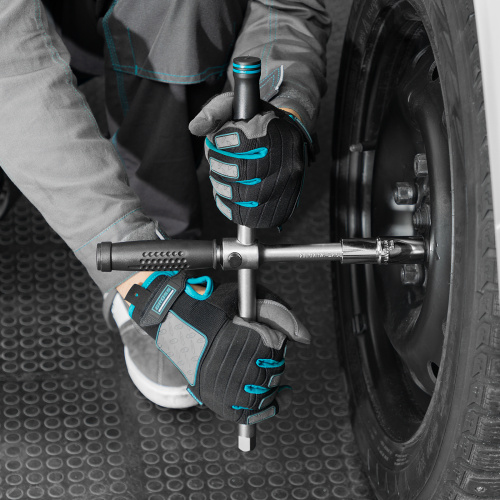 Ключ-крест баллонный, складной с изменяющимся рычагом, 17 мм, 19 мм, 21 мм, 23 мм, CrV, хромированный Gross купить в Москве с доставкой по всей России | ProtosMarket.ru