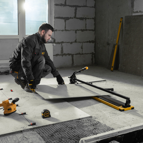 Плиткорез рельсовый 1000х16мм, каретка на подш., стальная станина, усил. рукоятка-пенал Denzel по ценам производителя в Казани с доставкой по всей России