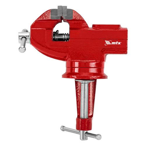 Тиски слесарные, 50 мм, настольные, поворотные, c наковальней MTX купить в Москве с доставкой по всей России | ProtosMarket.ru