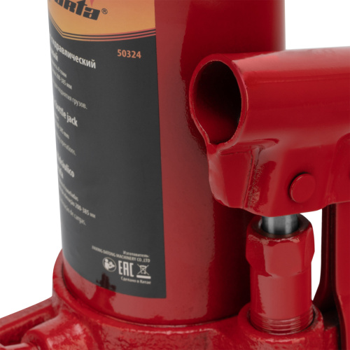 Домкрат гидравлический бутылочный, 8 т, h подъема 200-385 мм Sparta купить в Москве с доставкой по всей России | ProtosMarket.ru
