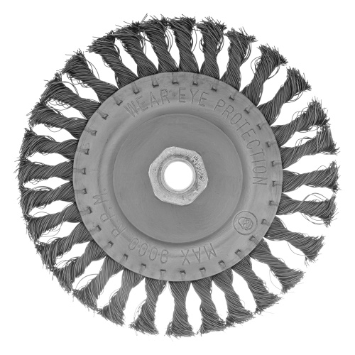 Щетка для УШМ 150 мм, М14, плоская, крученая проволока 0.35 мм Matrix купить в Москве с доставкой по всей России | ProtosMarket.ru