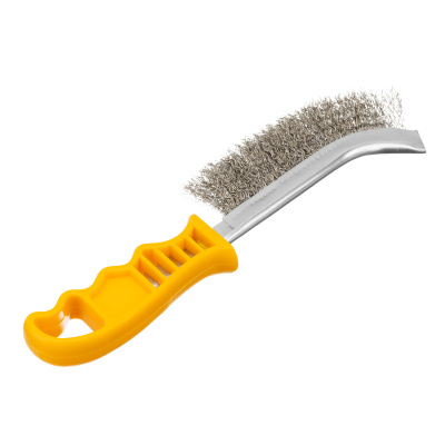 Щетка металлическая с пластмассовой ручкой, нержавеющая проволока DENZEL по ценам производителя в Казани с доставкой по всей России