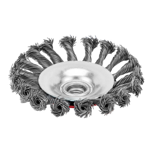 Щетка для УШМ, 115 мм, М14, "тарелка", крученая проволока 0.5 мм Matrix по ценам производителя в Казани с доставкой по всей России