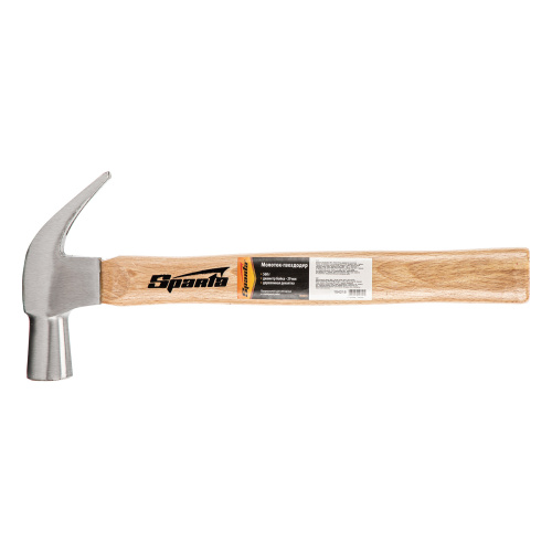 Молоток-гвоздодер, 560 г, боек 29 мм, деревянная рукоятка Sparta купить в Москве с доставкой по всей России | ProtosMarket.ru
