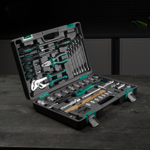 Набор инструментов, 1/2", Cr-V, S2, усиленный кейс, 58 предметов Stels купить в Москве с доставкой по всей России | ProtosMarket.ru