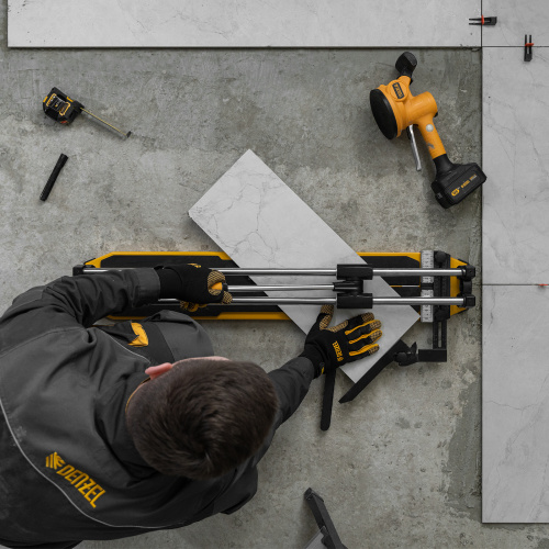 Плиткорез 800х14мм, цельнометал. напр., каретка на подш., стальная станина, рукоятка-пенал Denzel по ценам производителя в Казани с доставкой по всей России