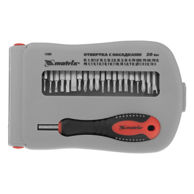Отвертка для точных работ с насадками Fusion, 22 предмета, в пластиковом пенале Matrix купить в Москве с доставкой по всей России | ProtosMarket.ru