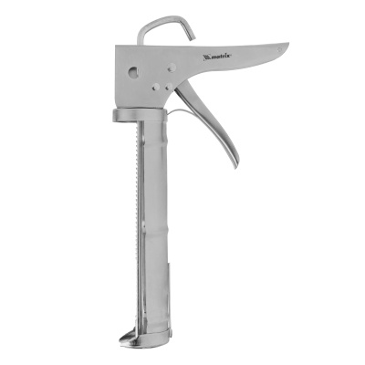 Пистолет для герметика, 310 мл, "полуоткрытый", хромированный, зубчатый шток 7 мм Matrix купить в Москве с доставкой по всей России | ProtosMarket.ru