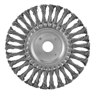 Щетка для УШМ 175 мм, посадка 22.2 мм, плоская, крученая металлическая проволока Сибртех по ценам производителя в Казани с доставкой по всей России