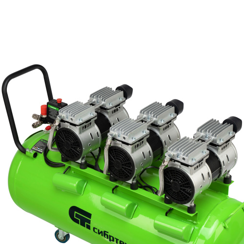 Компрессор безмаслянный малошумный МБ 2250/100, 2250 Вт, 100л, 400 л/мин Сибртех купить в Москве с доставкой по всей России | ProtosMarket.ru