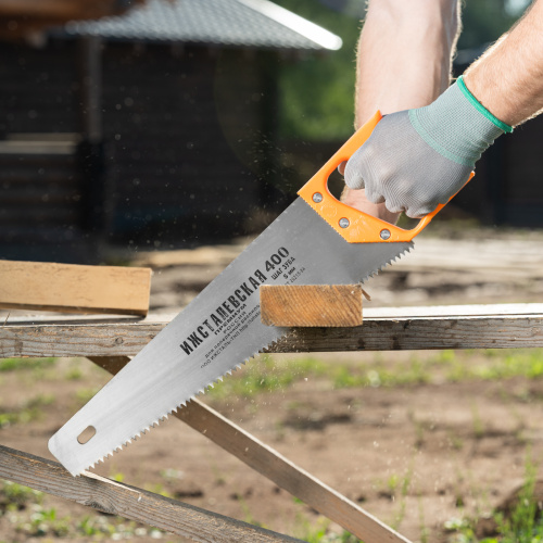 Ножовка по дереву, 400 мм, шаг зубьев 5 мм, пластиковая рукоятка купить в Москве с доставкой по всей России | ProtosMarket.ru