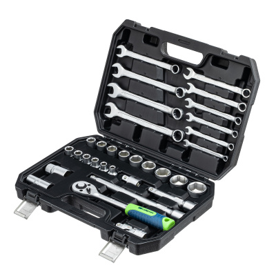 Набор инструментов, 1/2", пластиковый кейс, 32 предмета// Сибртех купить в Москве с доставкой по всей России | ProtosMarket.ru