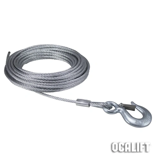 Трос стальной канат для лебёдки РА 500/1000 диаметр 6мм длина 20м с крюком купить в Москве с доставкой по всей России | ProtosMarket.ru