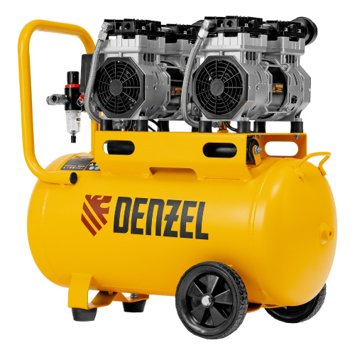 Компрессор безмасляный, малошумный DLS 1500/50, 1500 ВТ, 2x750, 50 л, 260 л/мин Denzel купить в Москве с доставкой по всей России | ProtosMarket.ru